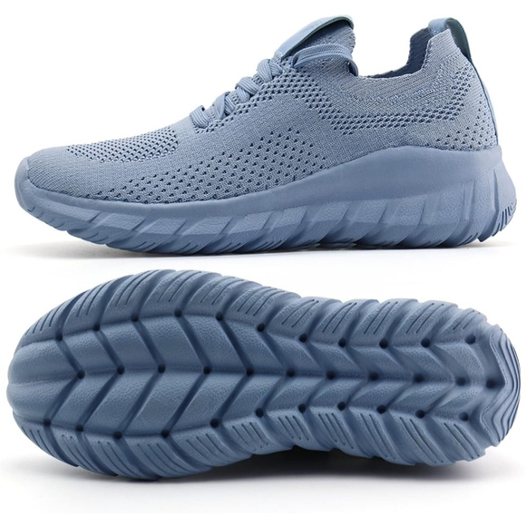 Women Casual Slip On Loafers Breathable Knit Walking Shoes Lightweight Sneakers - Picture 4 of 10